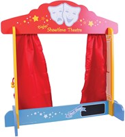 BigJigs teatro delle marionette in legno da tavolo - gioco creativo di ruolo-2