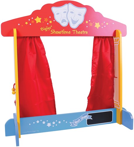BigJigs teatro delle marionette in legno da tavolo - gioco creativo di ruolo-2