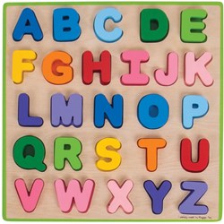 Bigjigs Houten Alfabet Puzzel, 26st.