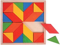 BigJigs vassoio puzzle mosaico giocattolo colorato in legno