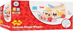Bigjigs camion di legno animali - giocattolo educativo - 11 blocchi