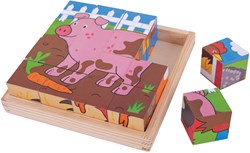 Puzzle a cubo della fattoria Bigjigs