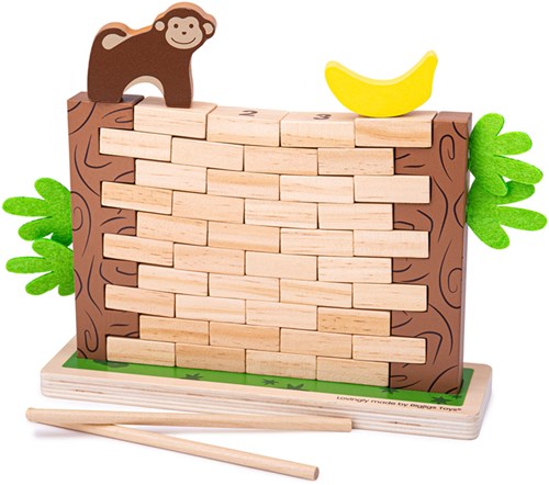BigJigs gioco matematico in legno Jungle Crash - gioco educativo per bambini