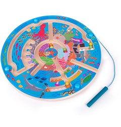 BigJigs puzzle labirinto acquatico in legno - giocattolo magnetico