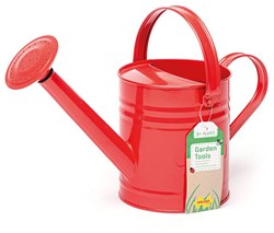 BigJigs annaffiatoio in metallo rosso - giocattolo da giardinaggio per bambini