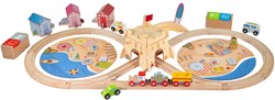 BigJigs set treno in legno pulizia costiera giocattolo ecologico
