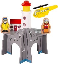 BigJigs treno in legno Faro tunnel a 4 vie accessorio per bambini