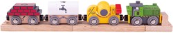 BigJigs treno da costruzione in legno - trenino giocattolo per bambini - cantiere