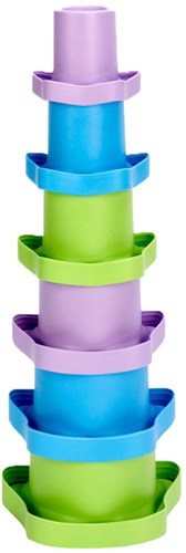 Green Toys tazze impilabili giocattolo da bagno sostenibile blu-2