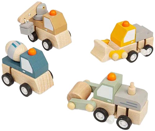BigJigs camion giocattolo in legno FSC certificato colorato