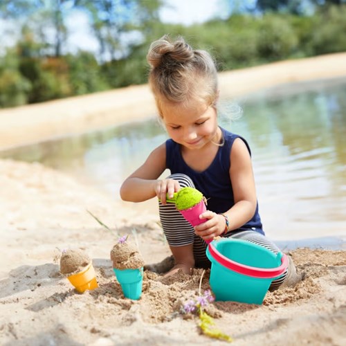 Haba set gelato di sabbia giocattolo spiaggia multicolore educativo-2