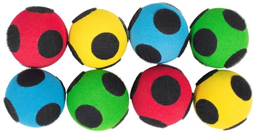 Spordas set di palline morbide - 8 palline da gioco in velcro