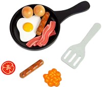 BigJigs set colazione in legno giocattolo - gioco di ruolo colorato per bambini-2