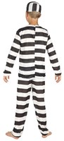 Costume bambino ladro nero bianco polizia carnevale travestimento