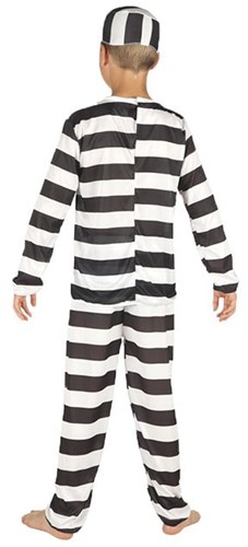 Costume bambino ladro nero bianco polizia carnevale travestimento