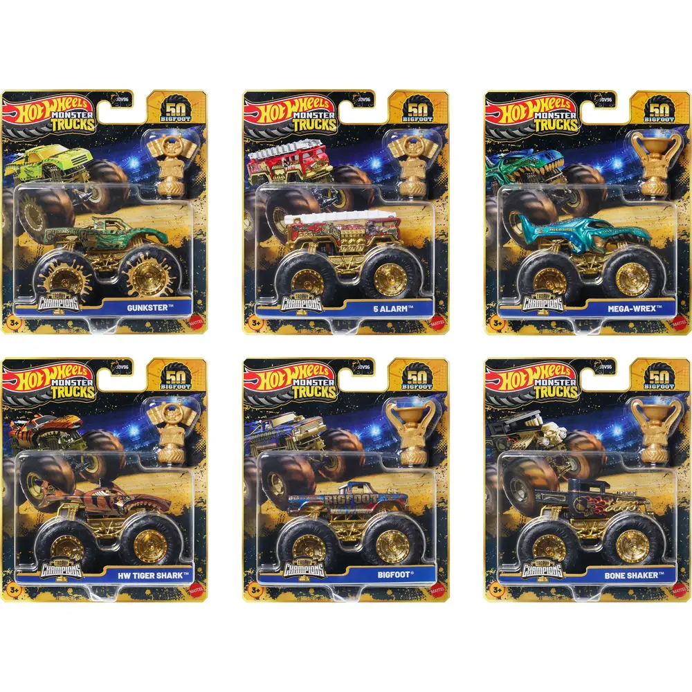 Mattel Hot Wheels Monster Truck Bigfoot 50° anniversario auto giocattolo