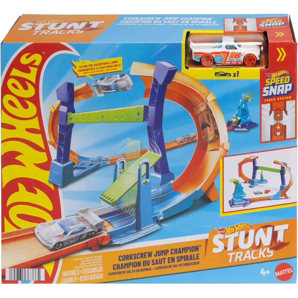 Hot Wheels pista da corsa set acrobazie - Corkscrew Jump - auto giocattolo