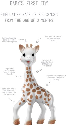 Vulli giocattolo da dentizione Sophie la Giraffa in scatola regalo bianca baby-3