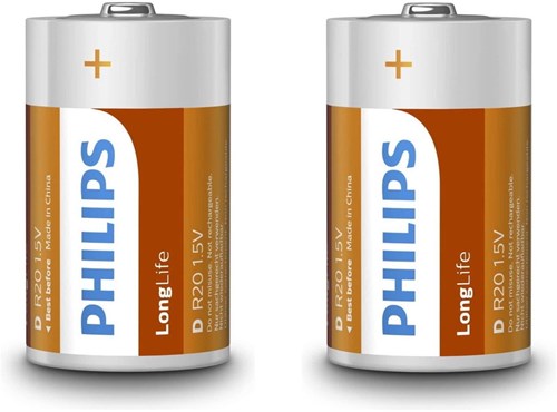 Batterie D Longlife zinco carbone per giocattoli e dispositivi 2 pezzi-3