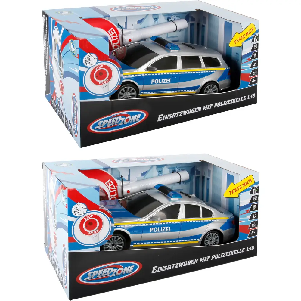 Speedzone auto della polizia giocattolo con luci e suoni - auto a frizione