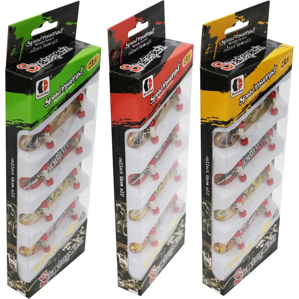 Vedes set finger skateboard - 4 pezzi con accessori e attrezzo