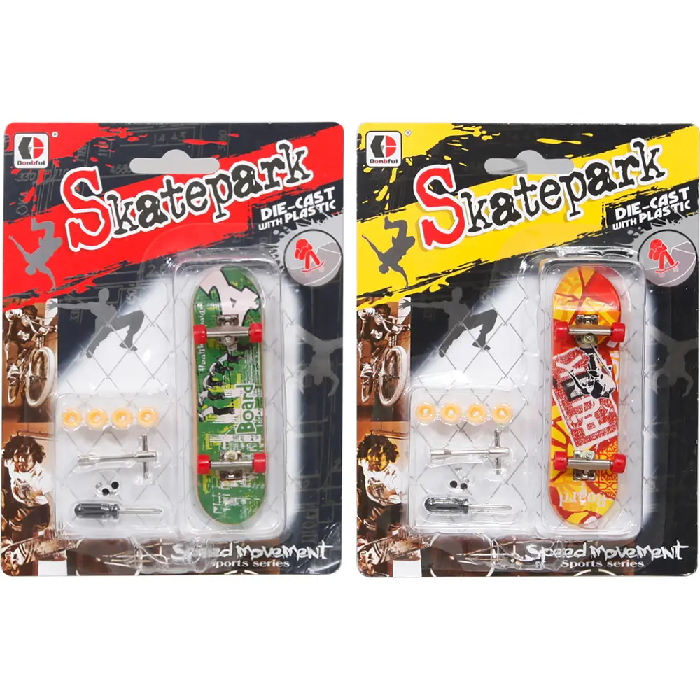Vedes finger skateboard giocattolo con ruote di ricambio e attrezzo