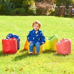 Cosy pouf Dinky Beanies set da 6 mini pouf colorati