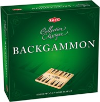 Tactic Backgammon gioco da tavolo in legno classico per famiglie