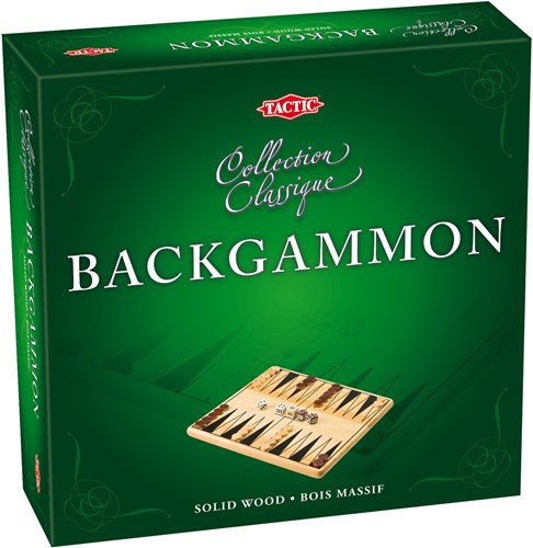 Tactic Backgammon gioco da tavolo in legno classico per famiglie