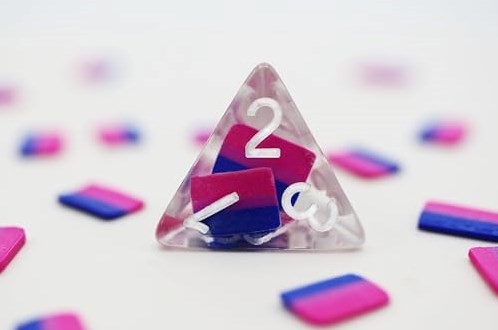 Foam Brain Games dadi Bisexual Flag RPG set - divertimento colorato da tavolo-3