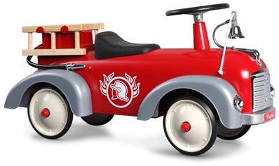 Baghera auto cavalcabile - Camion dei pompieri giocattolo retrò rosso-2
