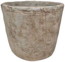 Bloempot steen crème 19x17cm