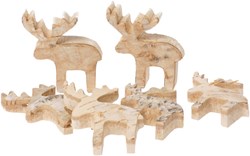 Eduplay giocattolo in legno Nature wood slices moose set da 6 pezzi