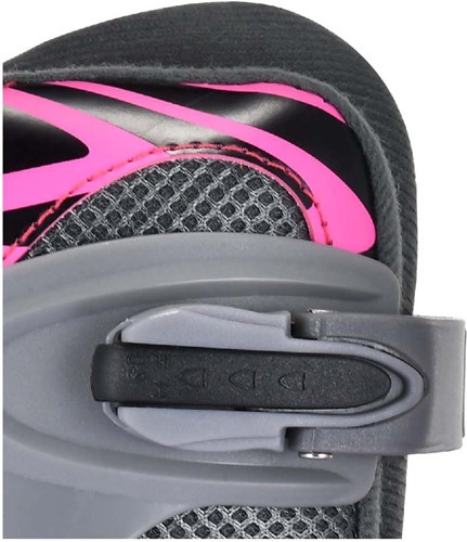 Pattini in linea rosa/grigio regolabili telaio in alluminio misura 29-32 bambini-3