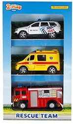 Set auto giocattolo veicoli di emergenza die-cast Belgio - mezzi di soccorso 2-Play