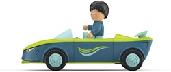 Toddys auto giocattolo Dave Divey con luci e suoni - con personaggio mobile e motore a volano