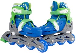Pattini in linea blu regolabili pattini bambini misura 26-29