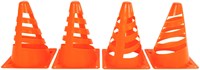 Coni arancioni plastica set - 4 pezzi - calcio giochi all'aperto-2