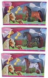 Figura cavallo con coppe - cavallo giocattolo con accessori