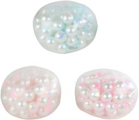 Palla antistress con perline fruscianti giocattolo multicolore 9,5cm stress ball
