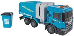 Camion giocattolo spazzatura Scania frizione luce suono blu bambini