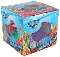 Palla oceano giocattolo trasparente con animali marini 9cm antistress