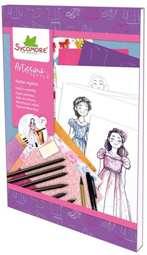 Sycomore libro creativo abiti da sera - giocattolo creativo 7 anni+