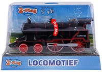 Locomotiva giocattolo die-cast con luci e suoni, 14cm, treno pull-back