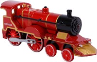 Locomotiva giocattolo die-cast con luci e suoni, 14cm, treno pull-back-2