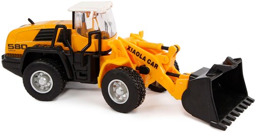 Veicolo da cantiere pala die-cast pullback 16 cm giocattolo giallo-2