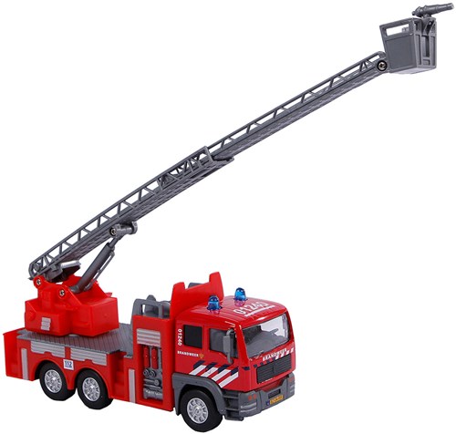 Autopompa dei vigili del fuoco Die-Cast con scala, luci e suoni 16cm-2