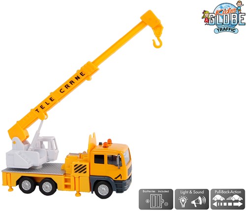 Kids GLOBE gru giocattolo die-cast con luce e suono 15cm-2