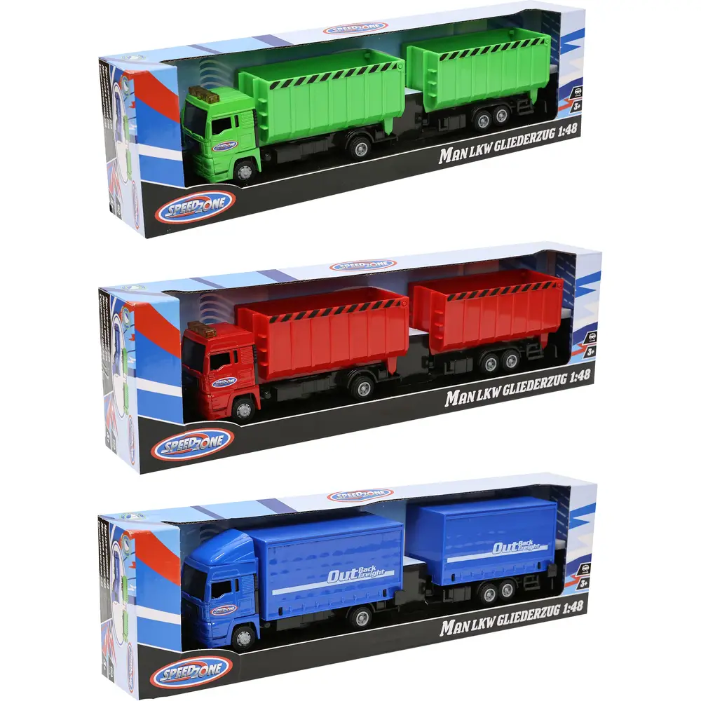 Speedzone camion giocattolo Scania con rimorchio 1:48 con ruota libera
