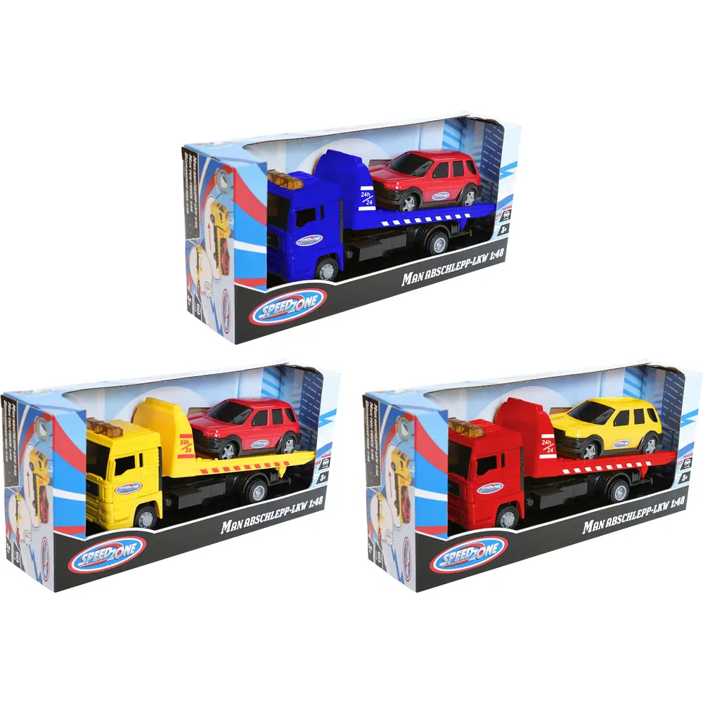 Speedzone camion rimorchio MAN giocattolo 1:48 con funzione ruota libera